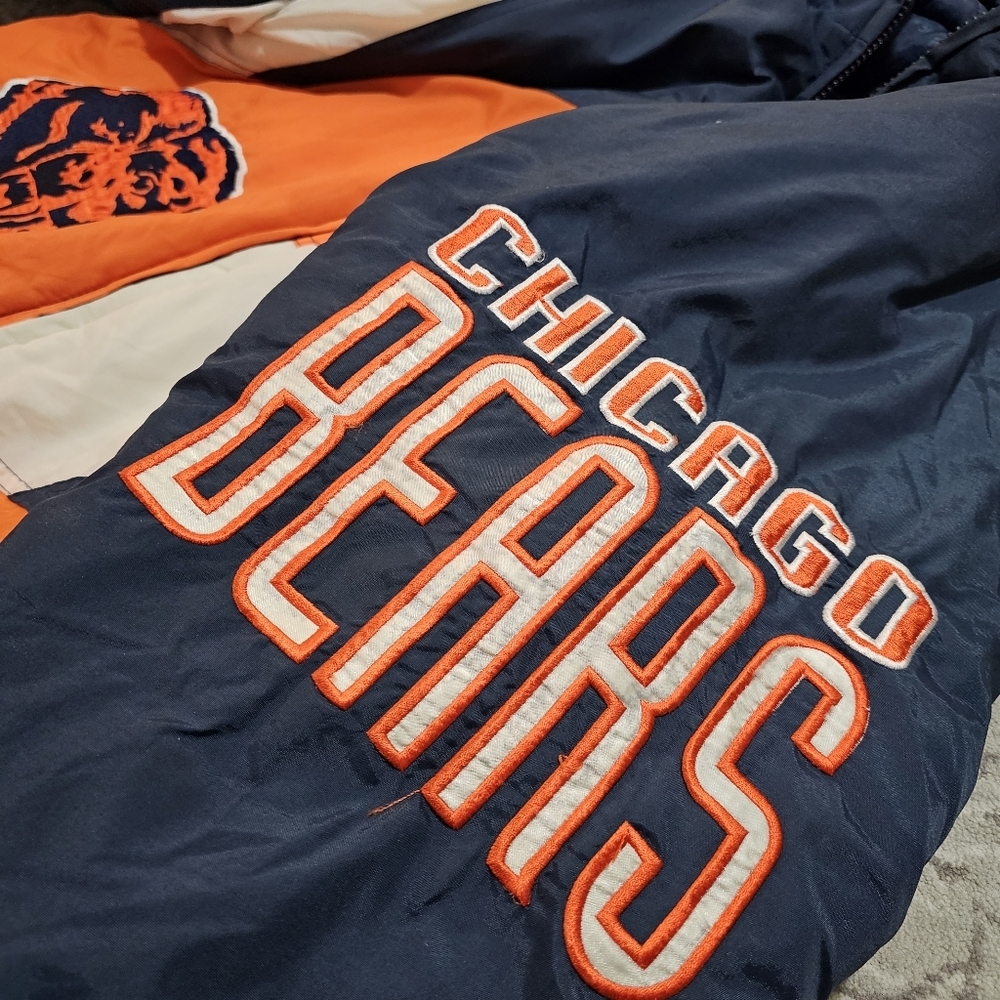 Vintage 90's NFL Pro Line Logo Athletic Double Sharktooth Chicago Bears Jacket - Picture 12 of 13